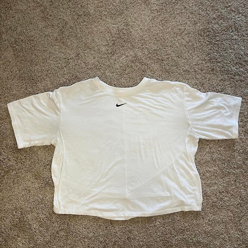 Nike One Dri-Fit white crop top